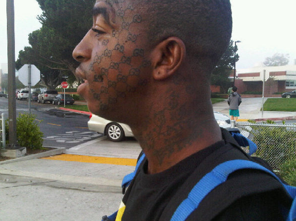 Gucci Mane Tattoo Face: the face that is how we are going out these days
