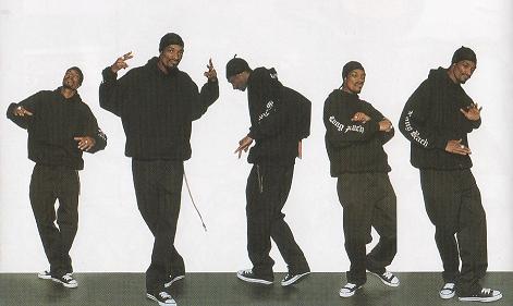 Snoop Dogg doing the Crip walk...